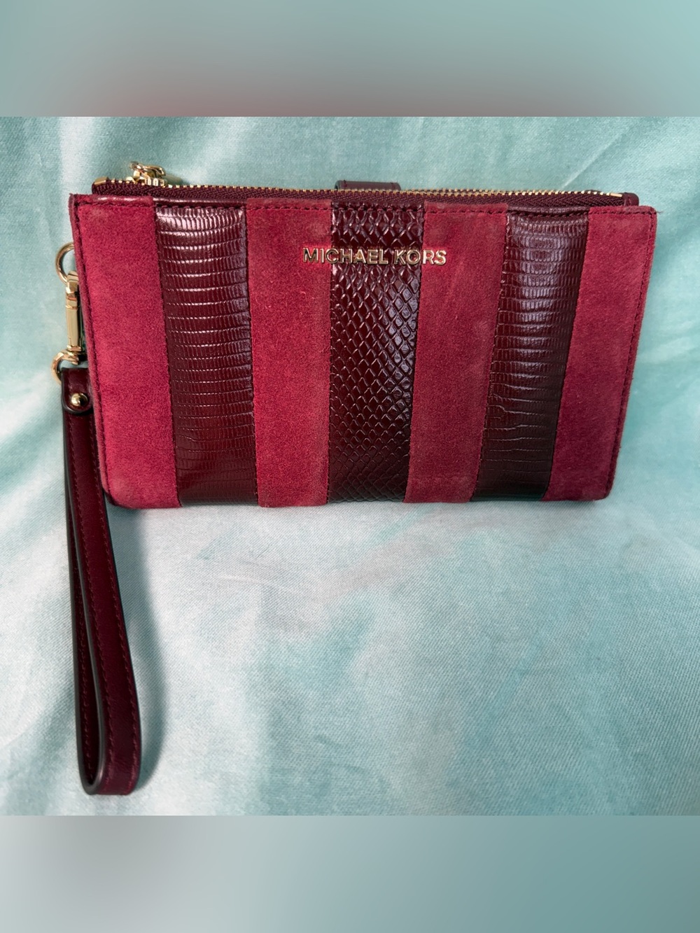 Michael Kors Adele Mixed-Media Smartphone Wallet